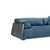 Jett Blue Suede  Fabric Arm sofa 3-Seater Sofa