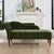 Jolian Green Flannelette Recliner Sofa Retro Daybed