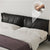 Karen Microfiber Leather Floating Bed Frame Queen Size in Black/White