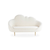 Lourie White Boucle Cloud Shaped Loveseat  Upholstery Sofa