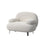 Nina Teddy fleece Fabric White Round Shaped 1-Seater Chair