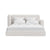 Noemi White Fabric Minimalist Bed Frame Queen Size