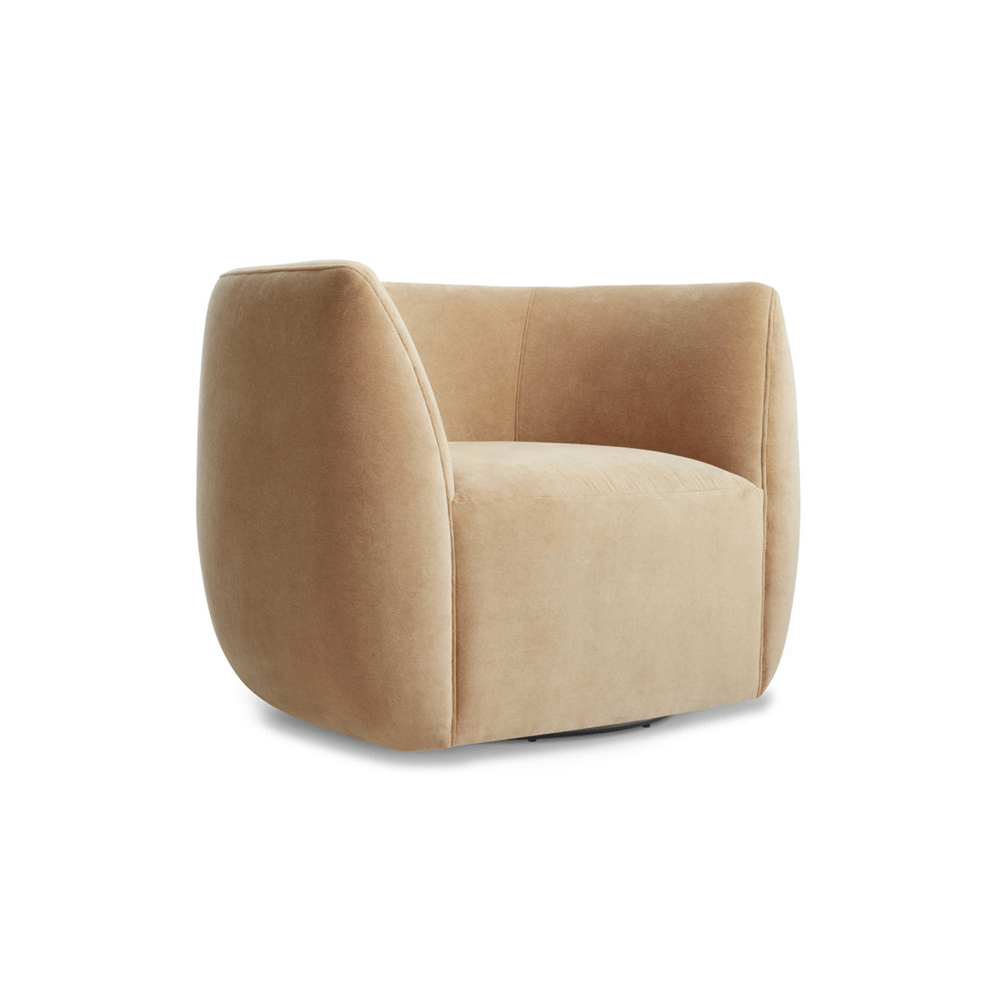 Paol Boucle Round Shaped Swivel Lounge Chair Barrel Chair– CASASPACE