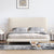 Sadie Minimalist Velvet Fabric High Headboard Bed Frame