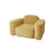 Skyla Flannelette Fabric Yellow Armchair 1- Seater Modular Cube Chair