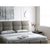 Erryn Suede Fabric Simple Modern Bed Frame King Size